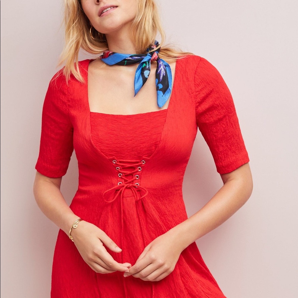 Anthropologie corset dress renaissance whimsigoth regencycore fairycore NWT